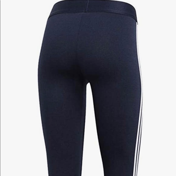 Brand New Women's Adidas 3 Striped Tights/Legend Ink White 2XL (w/out tag) - Picture 2 of 8